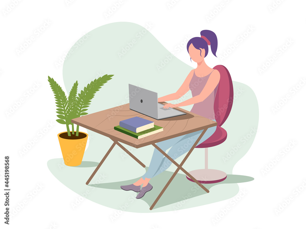 Backend or frontend developer coding and chatting by laptop. Concept of script coding and programming Backend or frontend developer coding and chatting by laptop. Concept of script coding and programming