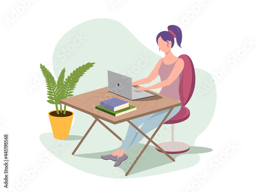 Backend or frontend developer coding and chatting by laptop. Concept of script coding and programming