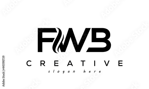 FWB creative luxury logo design photo