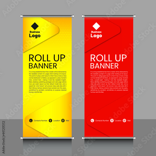roll up banner, brochure, flyer, banner design, industrial, company, template, vector, abstract, line pattern background, modern x-banner, pull-up banner,  rectangle size banner.