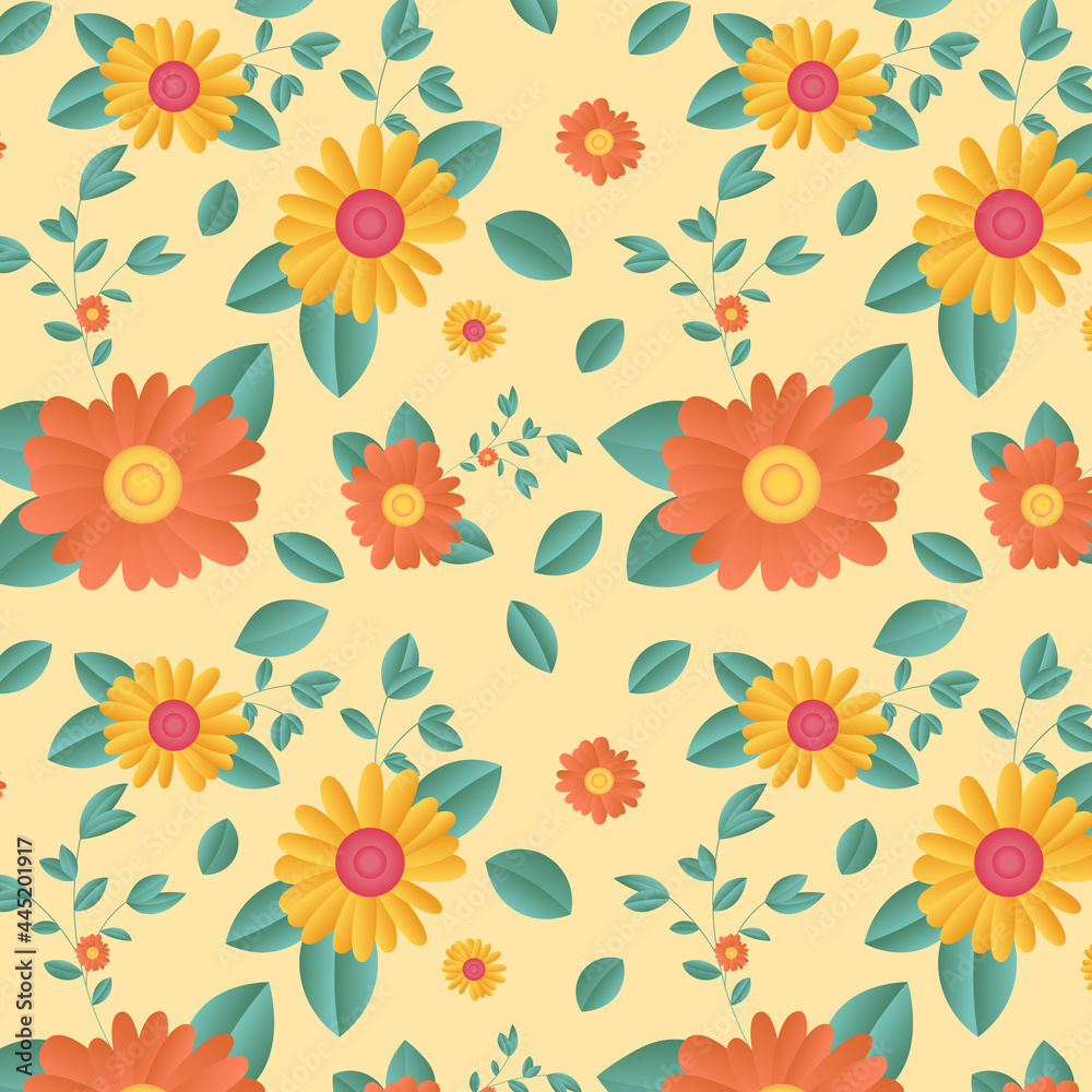 Hand drawn abstract floral pattern background. Vector. Hand drawn abstract floral pattern background. Vector.