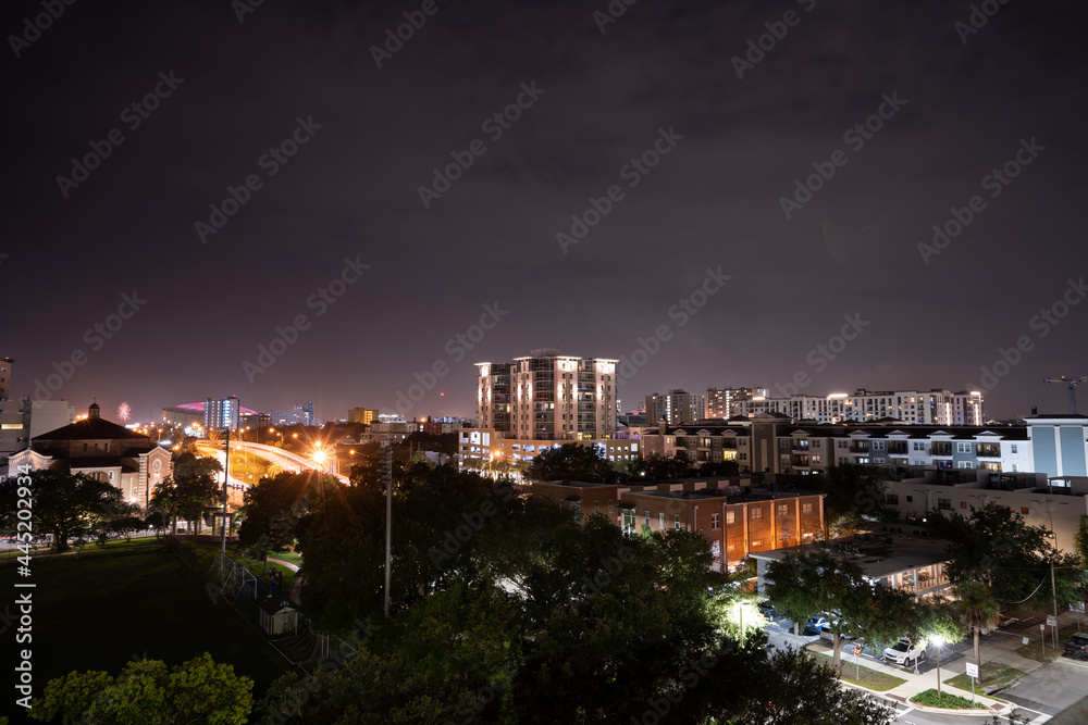 Fototapeta premium night landscape of in St Petersburg, Florida