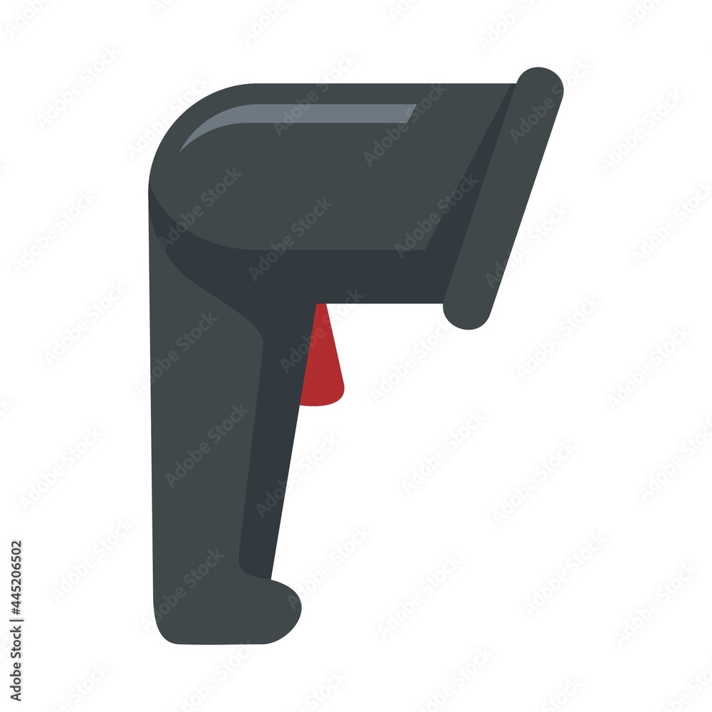 Market barcode scanner icon flat isolated vector Market barcode scanner icon flat isolated vector