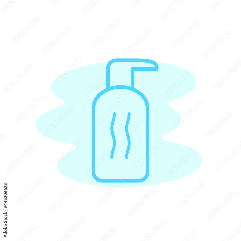 Fototapeta premium Illustration Vector graphic of shampoo bottle icon. Fit for container, tube, package, shower etc.