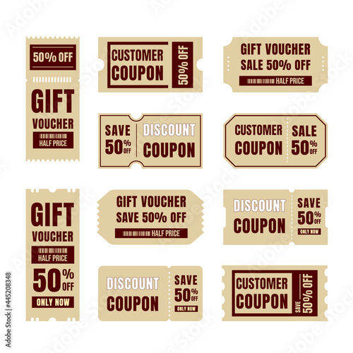 Coupon template for sales and discount.