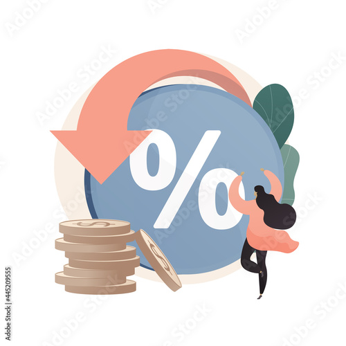 Rebate program abstract concept vector illustration.