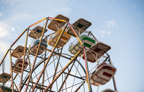 Fun time at the amusement park. Ferris wheel in Fantasy Island - Beach Haven, LBI, New Jersey