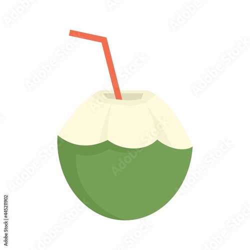 Fresh raw cocktail icon flat isolated vector