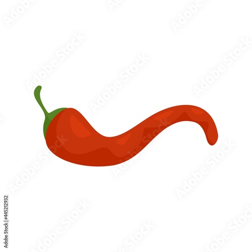 Sauce chili pepper icon flat isolated vector