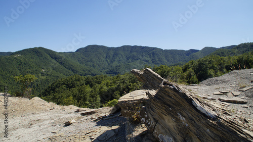 Vista dal sentiero 309bis da villa di parchiule a Poggio dell'Appione in Italia