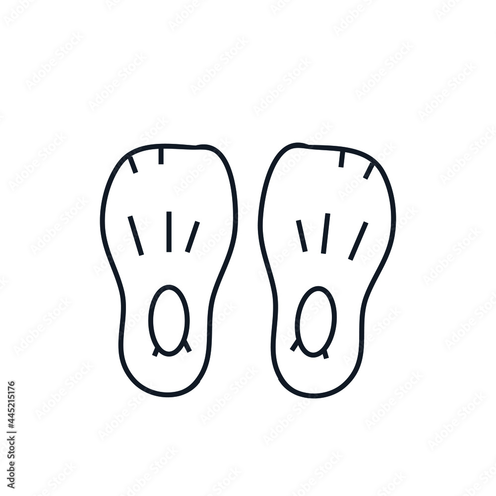 Shoe Coverings Thin Line Icon stock illustration. An icon of a pair of shoe coverings. Shoe Coverings Thin Line Icon stock illustration. An icon of a pair of shoe coverings.