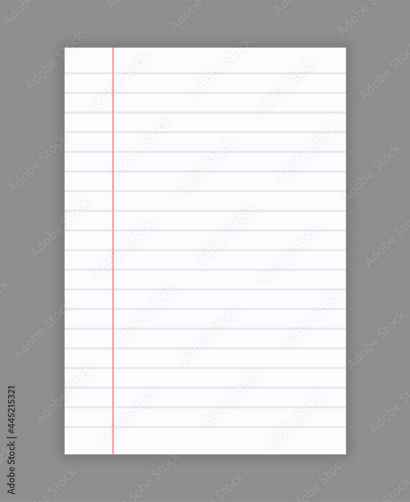 School paper in realistic style. Back to school concept. School paper in realistic style. Back to school concept.