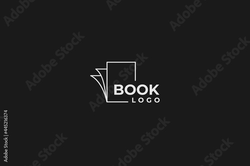 vector book logo design concept, usable logo for education logo,printing,publisher, book store, online curse, web icon logo design template