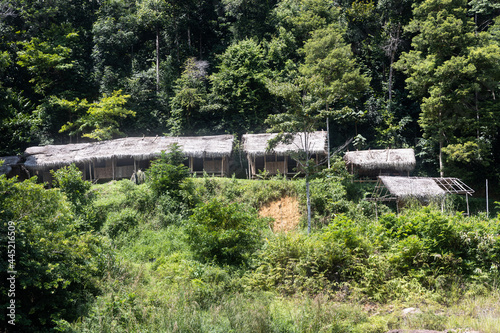 Batek natives traditional home. Batek are the indigenous people in Taman Negara National Park.