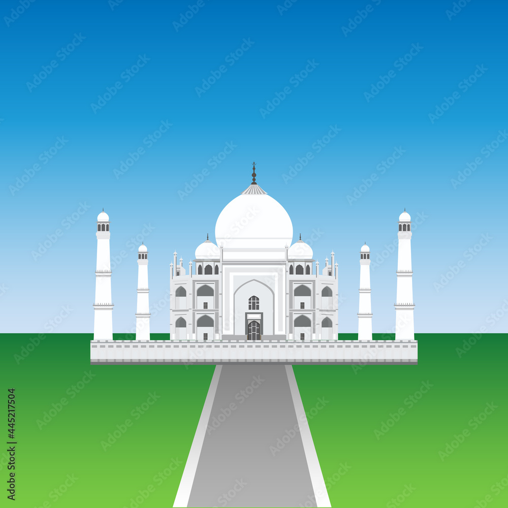 Beautiful Taj mahal Vector Art