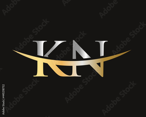 Premium Letter KN Logo Design. KN letter logo design with modern trendy
