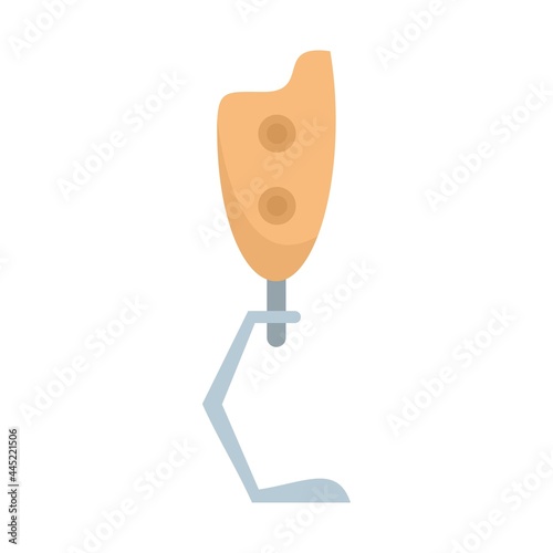 Biotechnology leg icon flat isolated vector