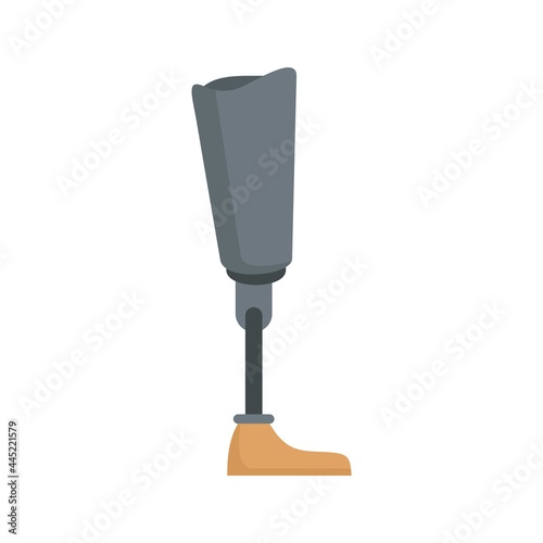 Medicine artificial limbs icon flat isolated vector