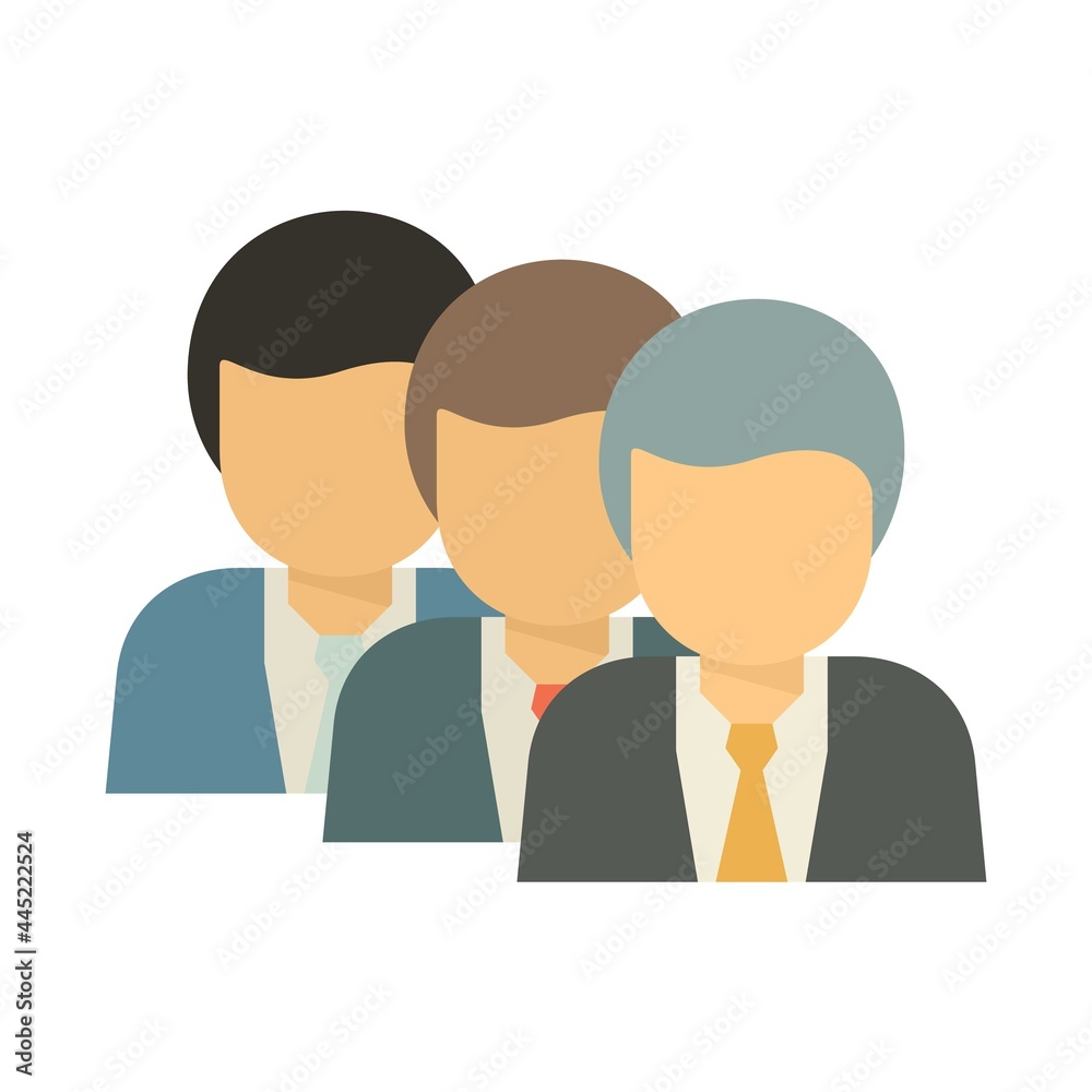Recruit office worker icon flat isolated vector Recruit office worker icon flat isolated vector