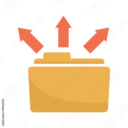 Folder share icon flat isolated vector