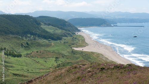 Paisaje litoral montañoso de la costa cantábrica en Asturias photo