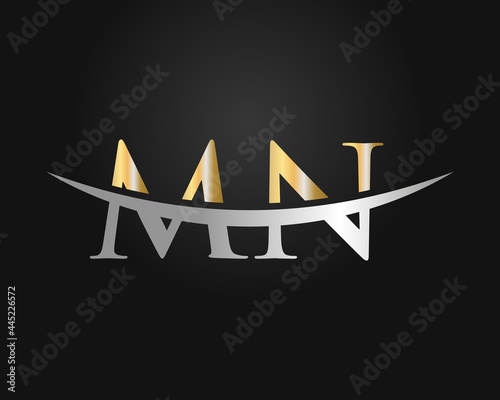 Premium Letter MN Logo Design. MN letter logo design with modern trendy