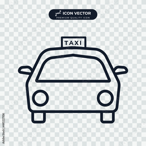 taxi transportation icon symbol template for graphic and web design collection logo vector illustration