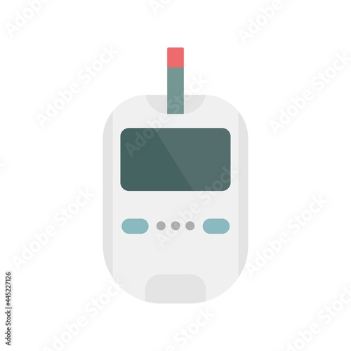 Glucose meter icon flat isolated vector