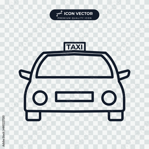 taxi transportation icon symbol template for graphic and web design collection logo vector illustration