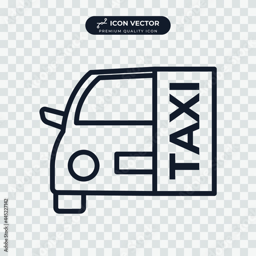 taxi transportation icon symbol template for graphic and web design collection logo vector illustration