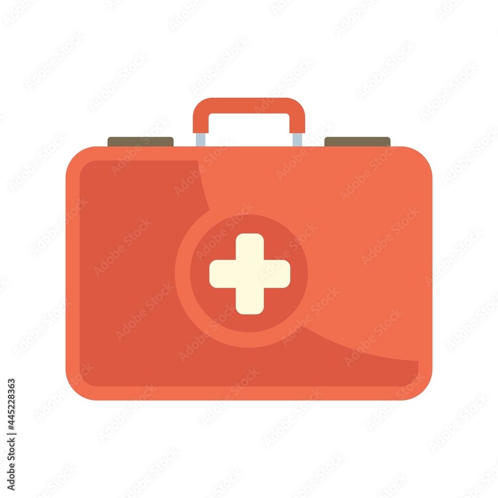 First aid kit icon flat isolated vector First aid kit icon flat isolated vector