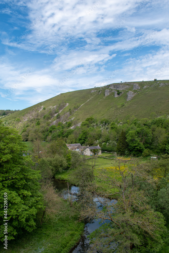 The Derbyshire countryside at Monsal Dale