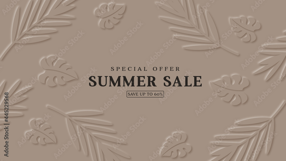 Vector summer sale background and banner. Vector summer sale background and banner.