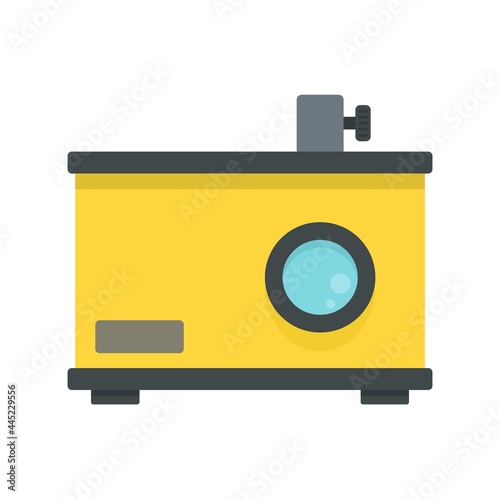 Old film projector icon flat isolated vector