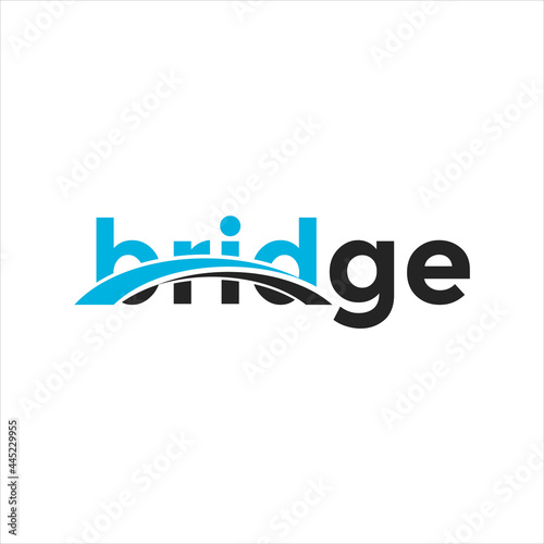 creative simple logo design bridge