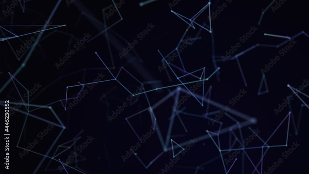 Animation of network of connections on dark background Animation of network of connections on dark background