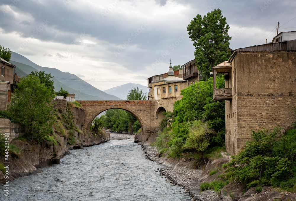 In the village of Akhty, the famous bridge 