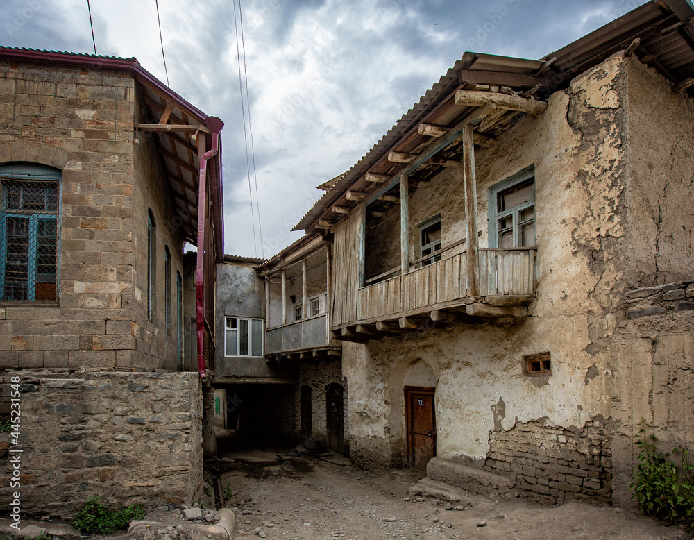 Walk through the historical part of the village of Akhty, Dagestan