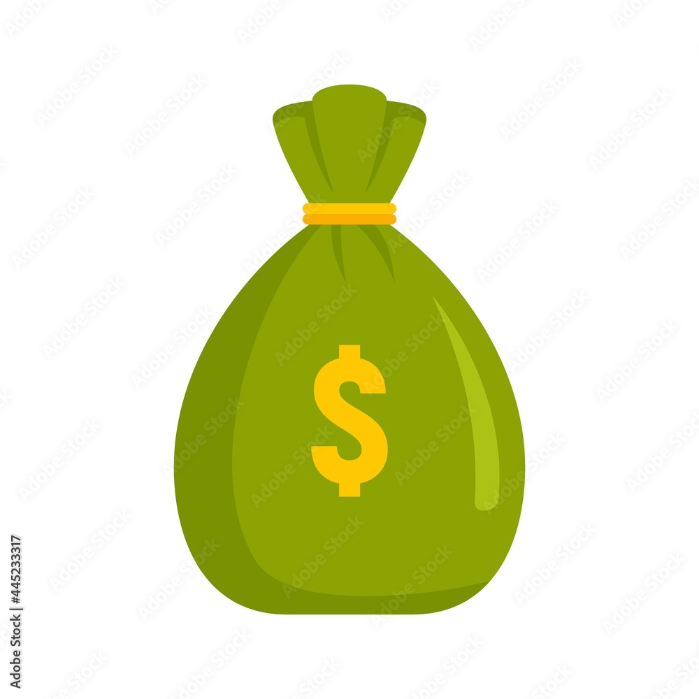 Money bag icon flat isolated vector Money bag icon flat isolated vector