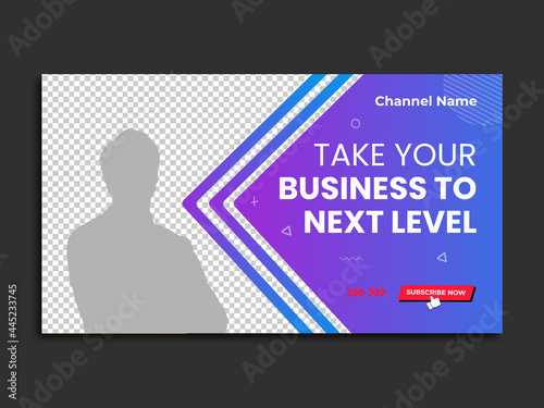 Editable digital marketing agency and corporate youtube thumbnail or web banner template.