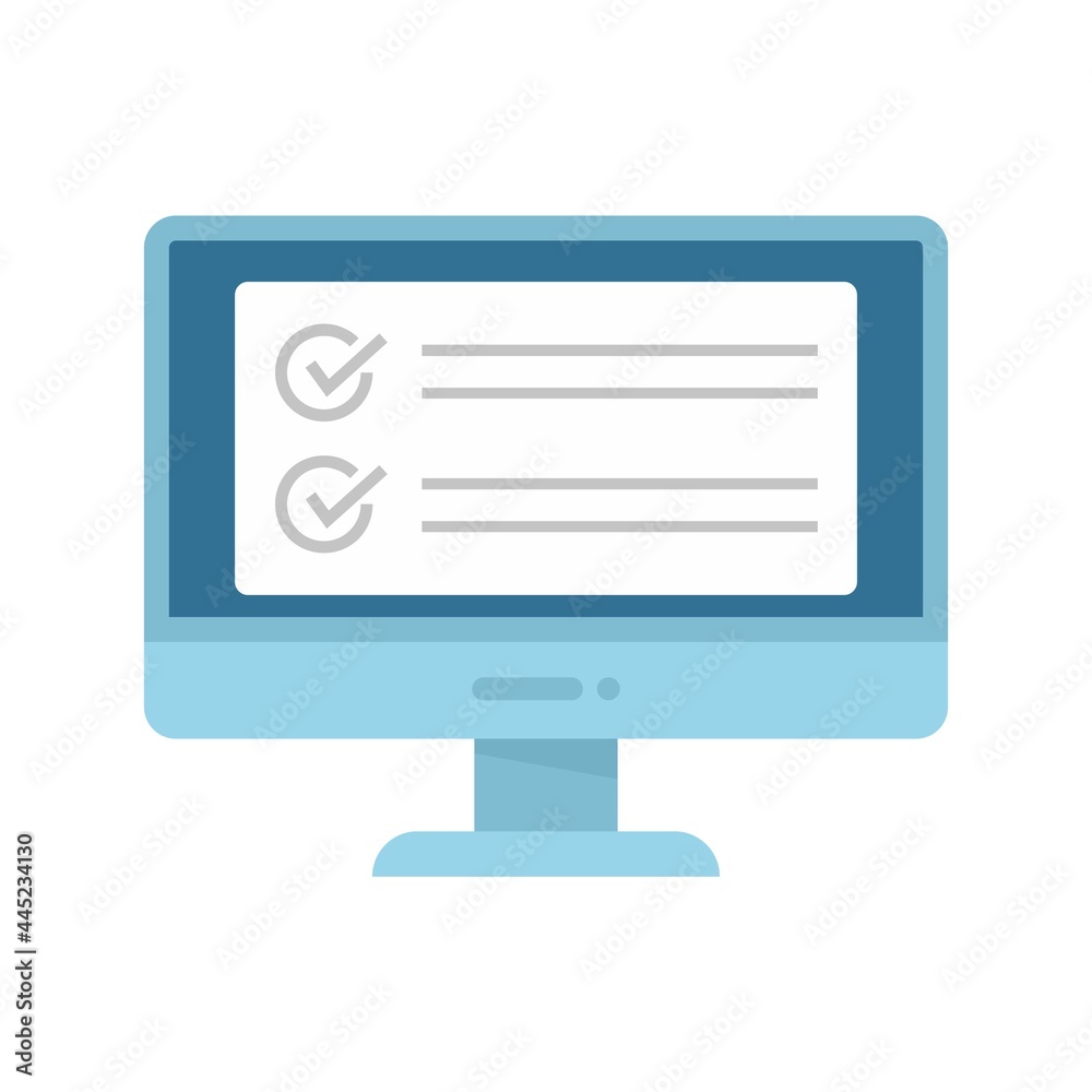 Computer monitor icon flat isolated vector Computer monitor icon flat isolated vector