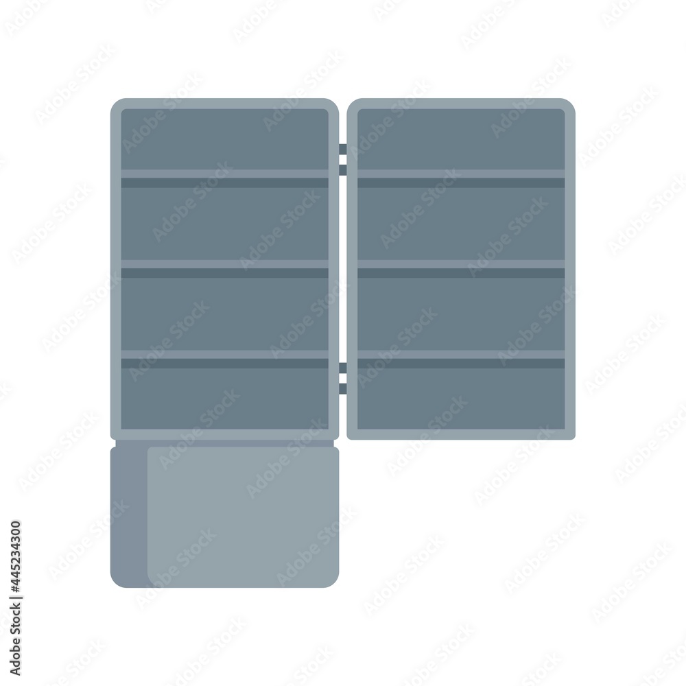 Kitchen fridge icon flat isolated vector Kitchen fridge icon flat isolated vector