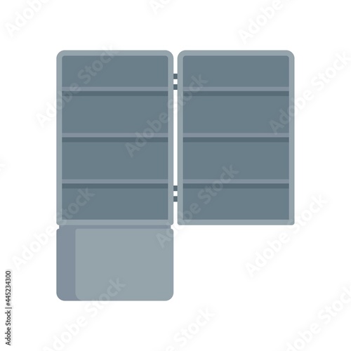 Kitchen fridge icon flat isolated vector