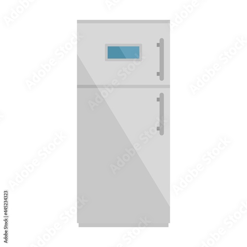 Modern fridge icon flat isolated vector