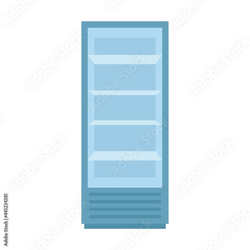 Drink fridge icon flat isolated vector