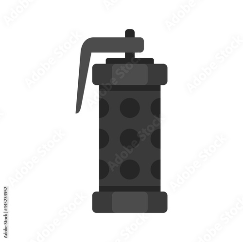 Police smoke grenade icon flat isolated vector