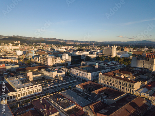 Aerial view of the capital city of Guatemala.