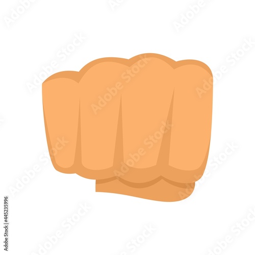 Hand fist icon flat isolated vector
