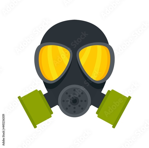Chemical mask icon flat isolated vector
