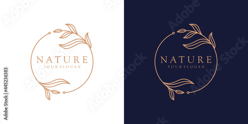 Luxury nature floral botanical frame in decorative style